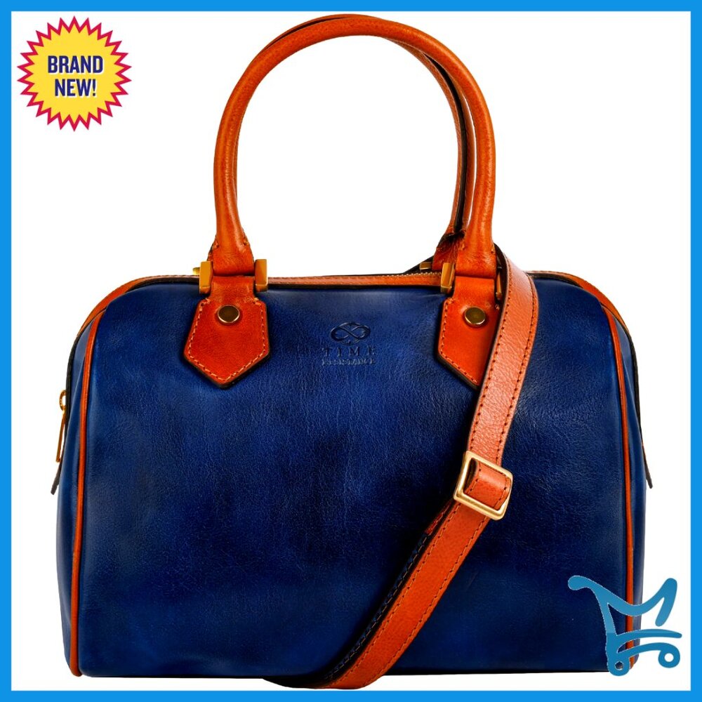 Full-Grain Leather Top Handle Tote Bag - Women's Statement Purse